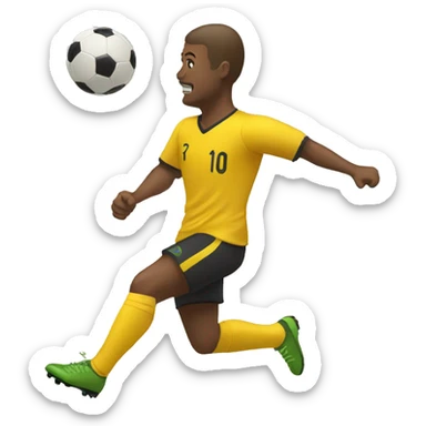 kicking soccerball sticker