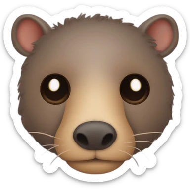 Mole with Capybara eyes sticker