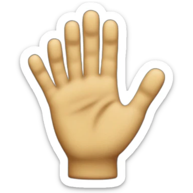 mano che indica verso il basso sticker