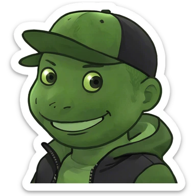 smiling boy in black jacket sticker