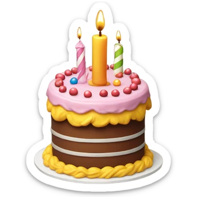 Festive birthday Cake  sticker