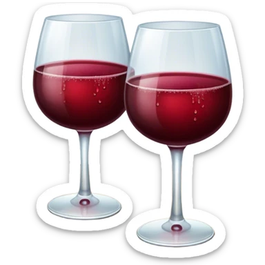 two glasses of burgundy sticker