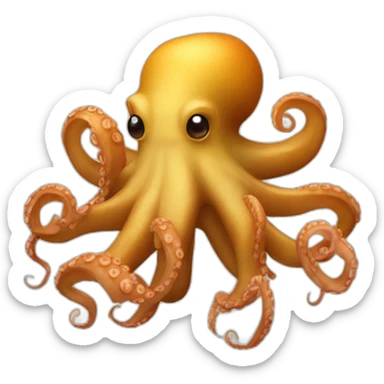 octopus food potatoes sticker