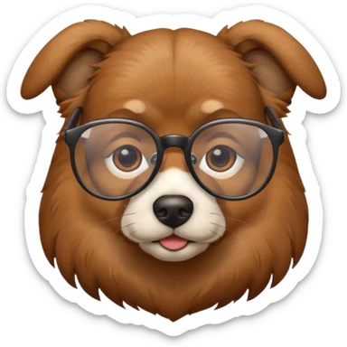 tête chien avec lunette sticker