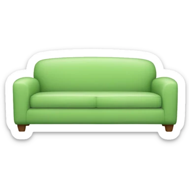 Light green Couch Front sticker