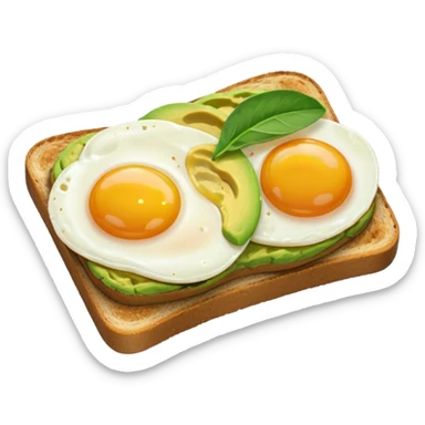 Avocado and egg toast sticker