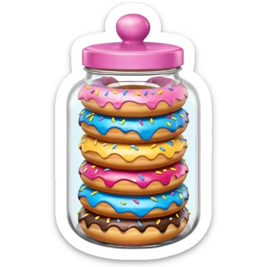 donut jar sticker