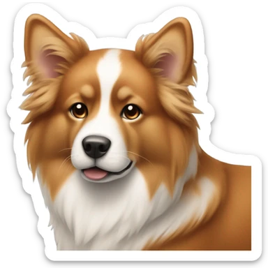 Dog Eurasian redhead and White  sticker