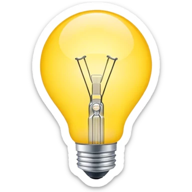 yellow bulb sticker