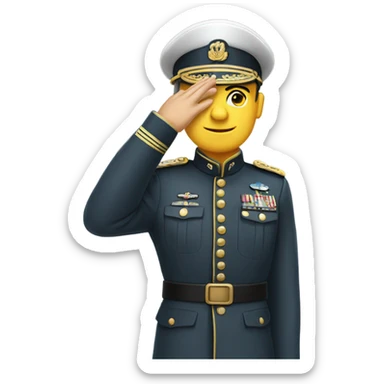 An general saluting sticker