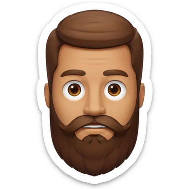 Guy with a really huge beard sticker