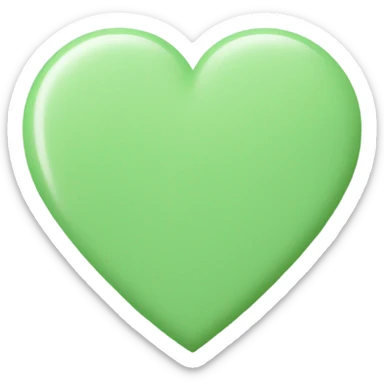 Sage green heart sticker