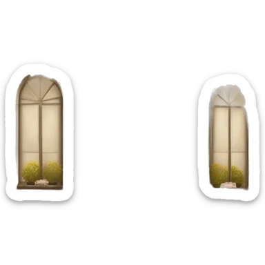 Parisienne restaurant beige sticker