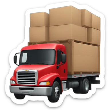 red truckload no background sticker