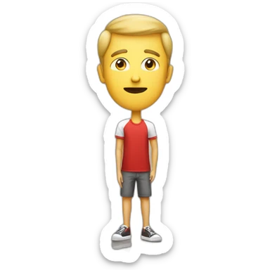 man who don’t know with red tee shirt sticker