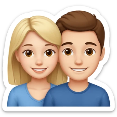 Intimate girl and boy sticker