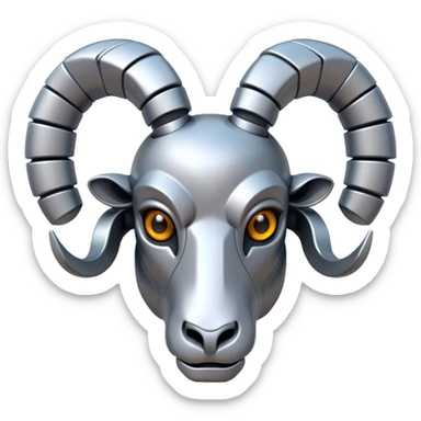 Cybernetic Ram(Goat) head  sticker