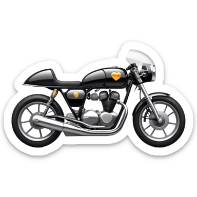 An icon symbolizing love for cars and motorcycles, capturing the thrill of driving, tuning, and repairing. A dynamic design combining both a car and motorcycle silhouette, representing speed, freedom, and adventure, with a transparent background. sticker