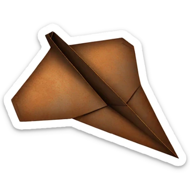 rusted steel paper airplane on the ground sticker