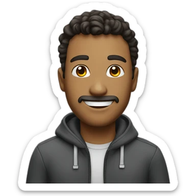 A man wearing spevs and saying hi sticker