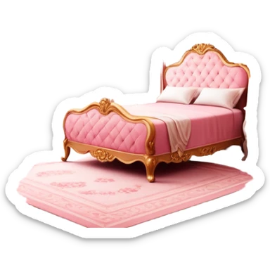 Reddish-pinkish and gold and white romantic vintage aesthetic room sticker