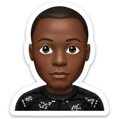 Dr Dre with black sequin outfit sticker