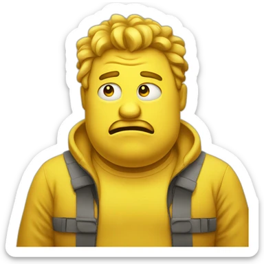 fat emoji yellow mad sticker