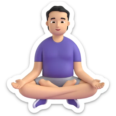 man sitting with arms relaxed sticker
