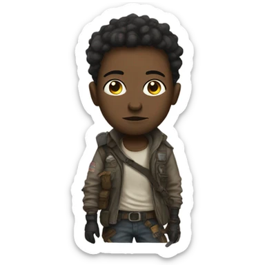 Me dressed in post apocalyptic  sticker