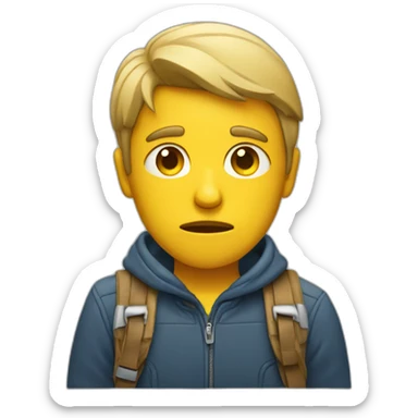 sad traveller sticker