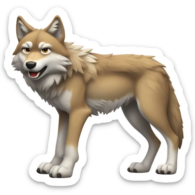 Alpha wolf pointing at the ground sticker