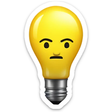 A yellow bulb serious sticker