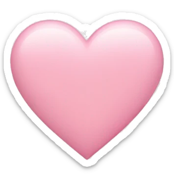 A light pink heart  sticker