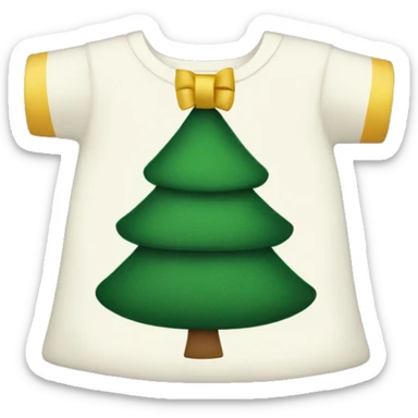 Fir tee with a ribbon sticker