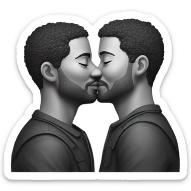 two guys kissing sticker
