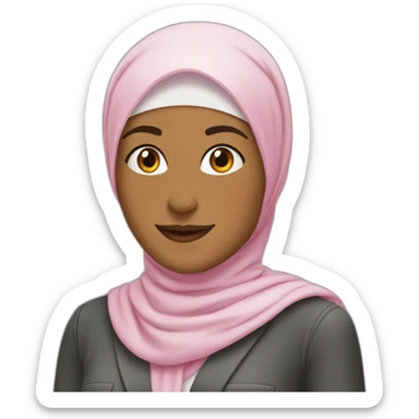 hijabi working at Leroy merlin teleconseiller sticker