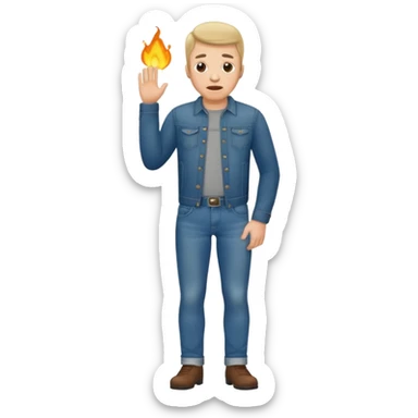 a man farting by his butt  sticker