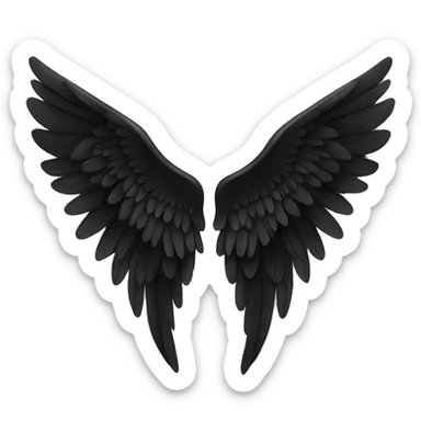 black angel wings sticker