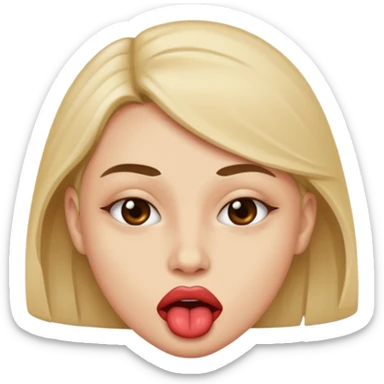 Sexual biting lip emoji sticker