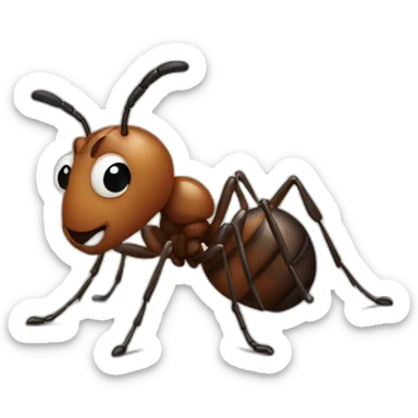 ant with mustache sticker