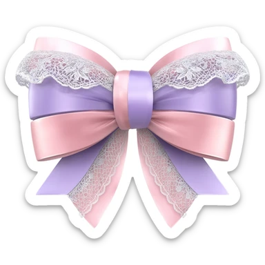 Balletcore aesthetic style isolated 3d rendering large bow, transparent background. Must be extremely detailed, a some style that matches Balletcore aesthetic using girly colors and feel,   appearing as though its real fabric of different kinds, 16 hd, 600 dpi, 5000x4000 (seed:::693017667) sticker