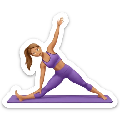 Woman does Pilates sticker