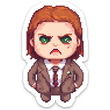 angry business secretary sticker