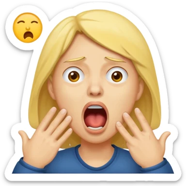 mad and yawning make it yellow tho  sticker