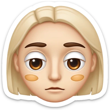 Face with eyebags sticker