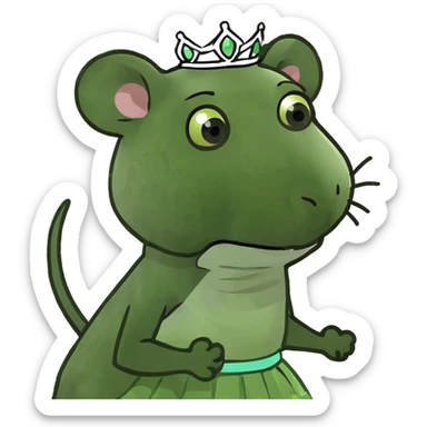rat wearing tutu sticker