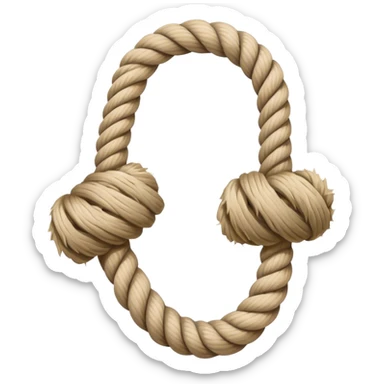 rope snapped in half sticker