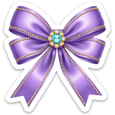 light violet ribbon with jewelry sticker