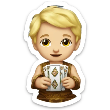 fortune-teller blonde baby boy  sticker