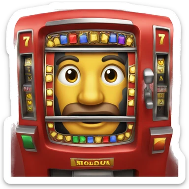 red seven from slot machine sticker